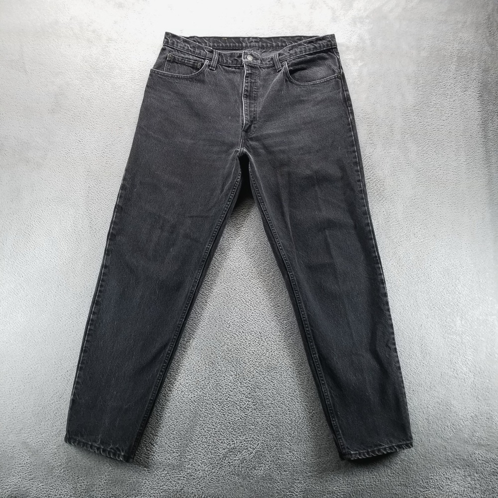 VTG Levis 550 Jeans Mens 38x32 Black Relaxed Tapered 90s Made in Canada Denim